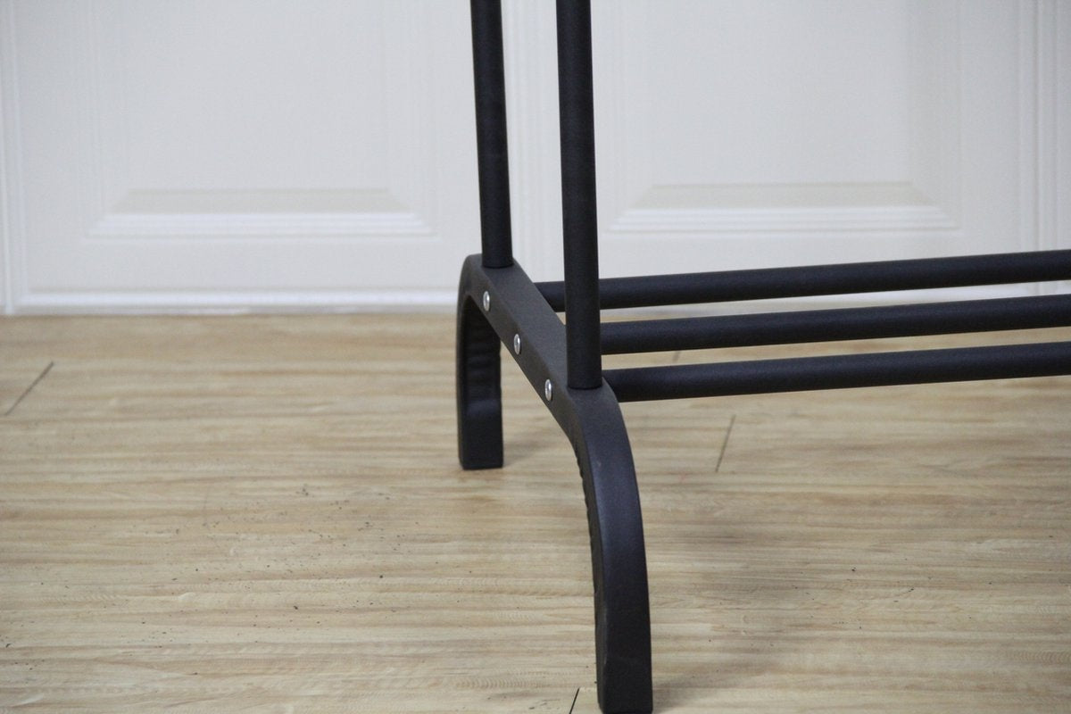 O'DADDY® Kleiderständer Metall xl - Kleiderständer schwarz - bis 25 kg pro Rohr - Doppelkleiderstange - Garderobenständer mit Schuhablage - Kleiderständer doppelt - 110 x 54 x (130-150) cm