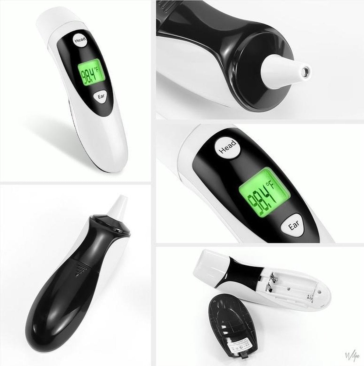 Ninyas Infrarot-Thermometer - Ohr - Stirn - Digital - Berührungslos - Weiß