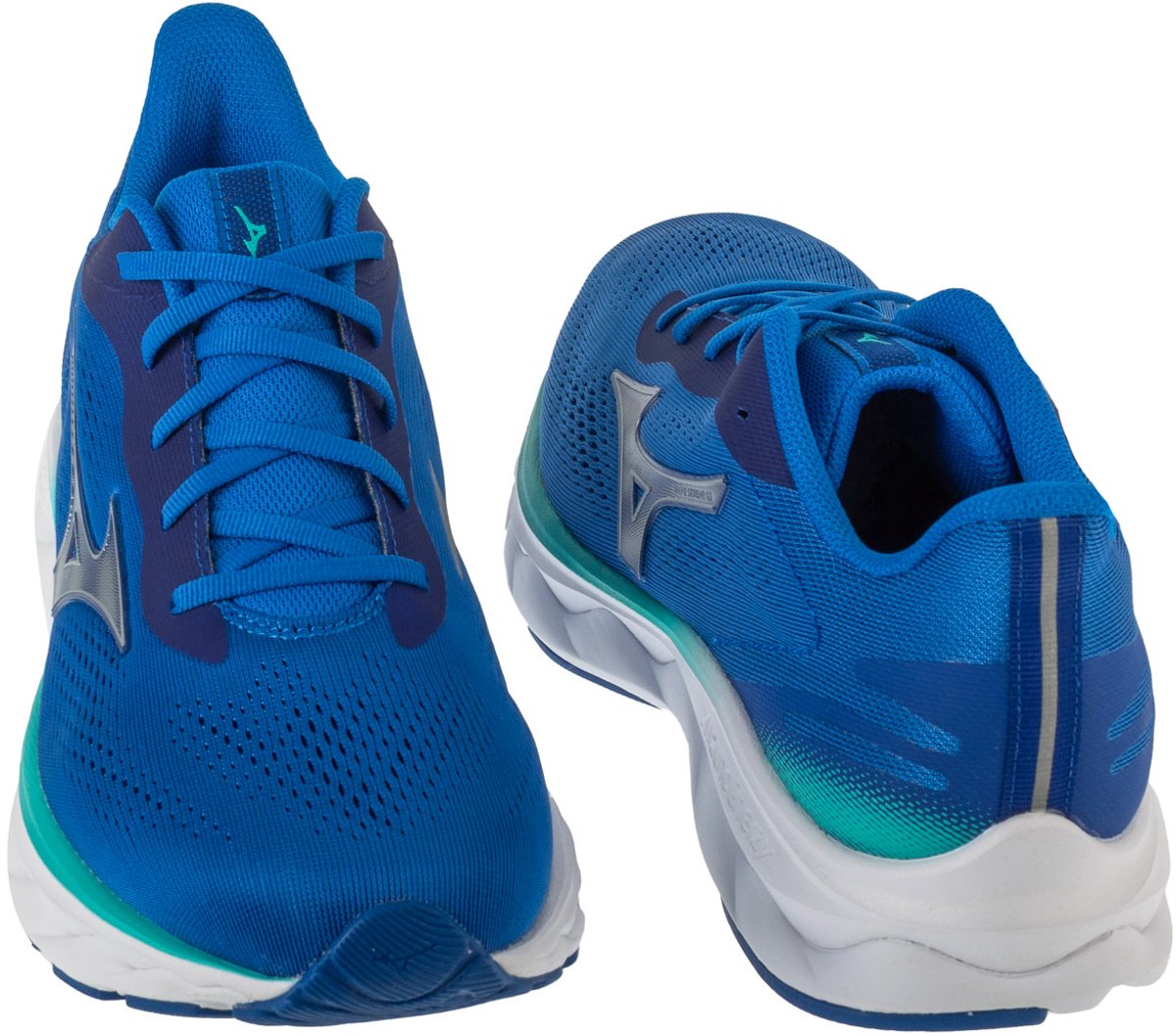 Mizuno Wave Serene 2 Laufschuhe Herren - Estate Blau/Silber/Hellgelb - Größe 44.5