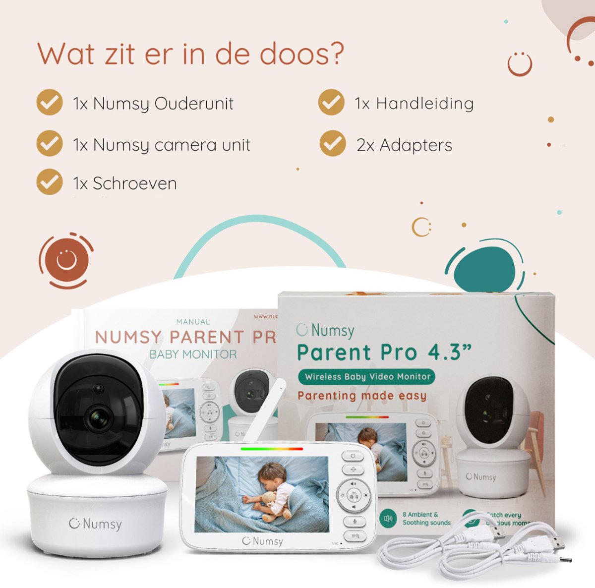 Numsy Parent Pro - Babyphone - Videokamera