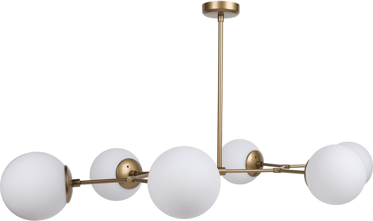 Hängeleuchte Damar 6-Lights - 100x58x48 cm - Gelb/Weiß - Metall - Höhenverstellbar