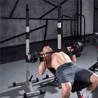 Verstellbares Squat-Rack 135,5–190,5 cm mit Gewichtsablagen und Sicherheitsbügeln 300 kg