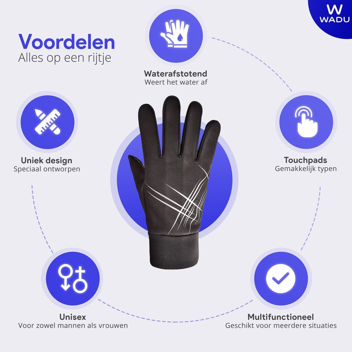 Handschuhe für Männer und Frauen - Geeignet für Touchscreen-Geräte - Wasserabweisend - Skihandschuhe