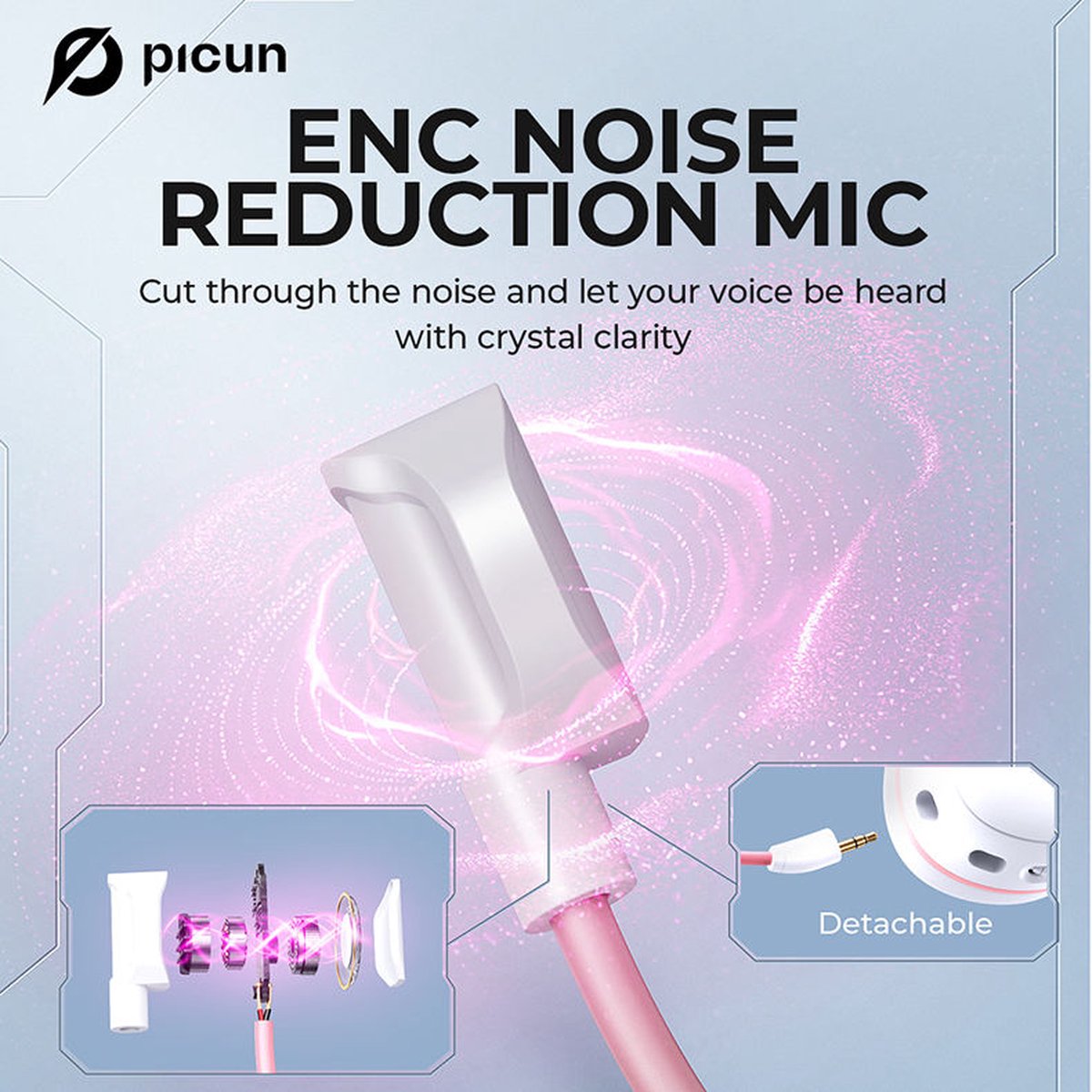 Kofire Picun G3 Wireless Gaming Headset - Over-Ear Kopfhörer mit Mikrofon - 53mm Treiber - 50 Stunden Akkulaufzeit - PC/PS4/PS5/Nintendo Switch/Xbox - Schwarz/Rot - 238g