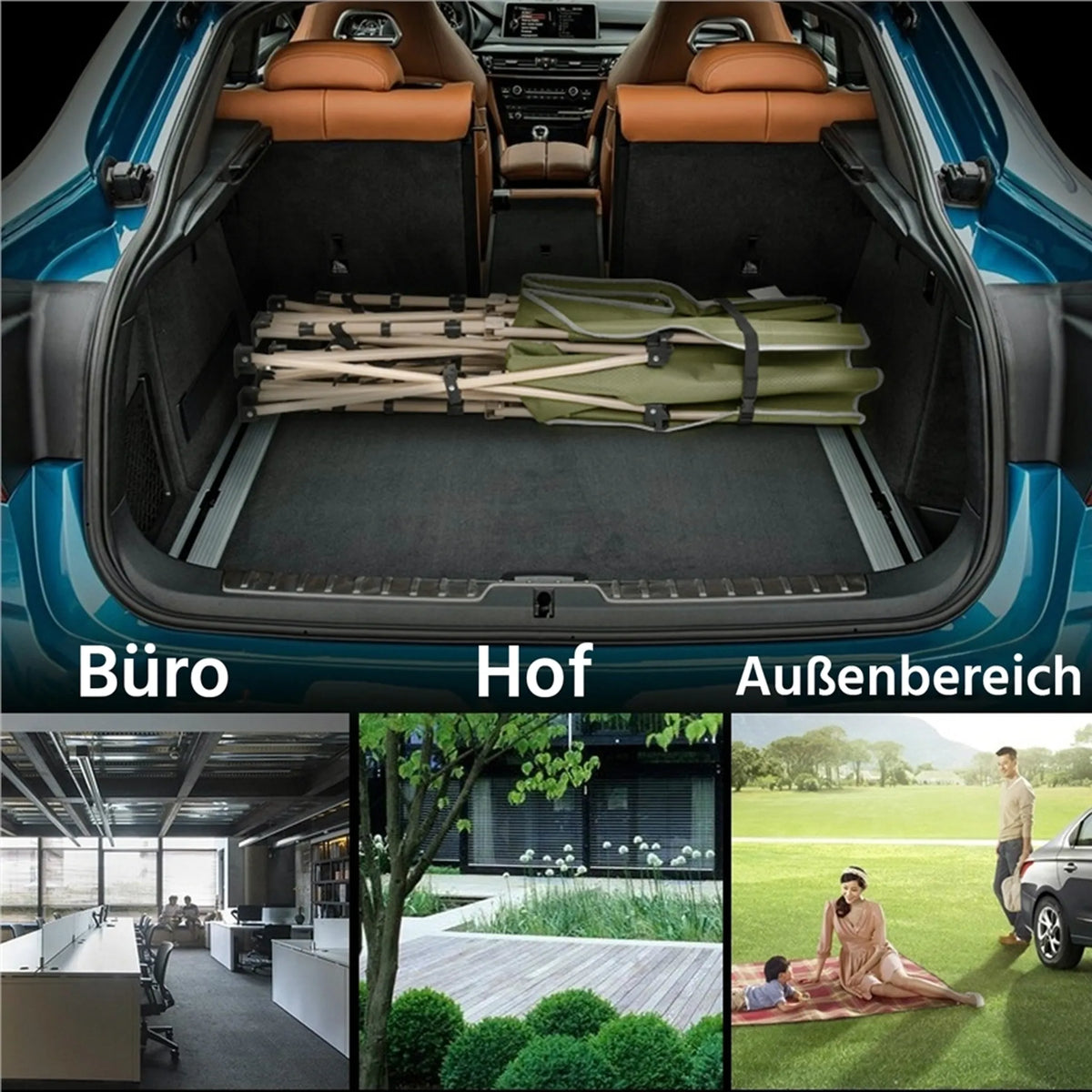 Yaheetech Klappbares Feldbett & Campingbett, 150 kg Tragkraft, mit Tragetasche – Armeegrün – Metall und Polyester