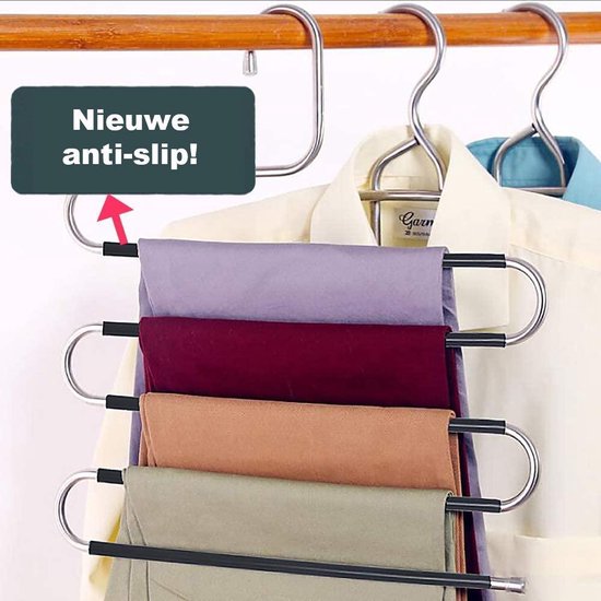 Kleiderschrank-Organizer - Anti-Rutsch - Platzsparende Kleiderbügel - Kleiderbügel - Kleiderbügel - Hosenbügel - Funktionelle Kleiderbügel - Handliche Kleiderbügel
