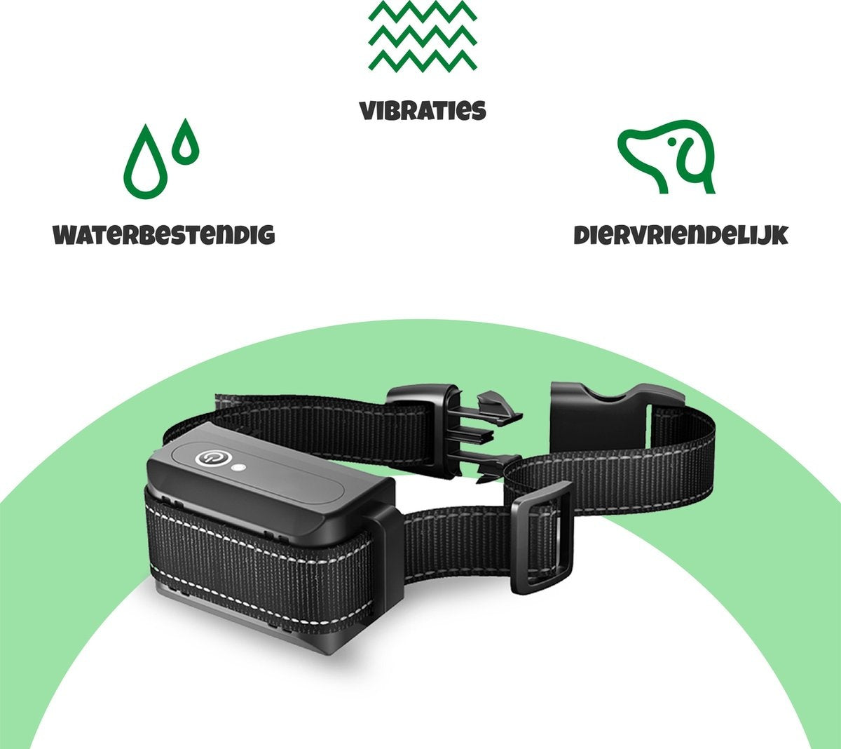 SelectedPets - Anti-Bell Halsband - inkl. Fernbedienung - wasserfest - tierfreundlich - Schwarz