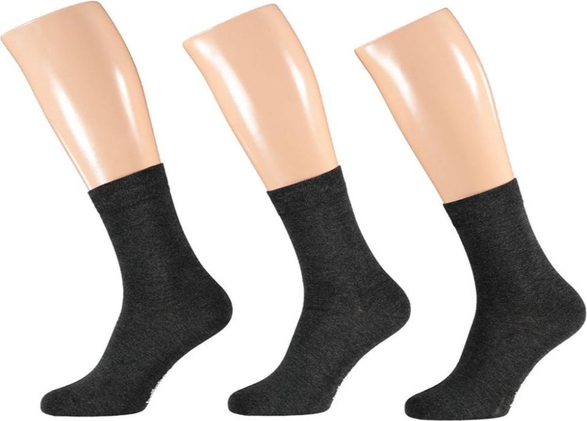 Apollo Bambus-Socken – 3 Paar – Anthrazit – Größe 43–46