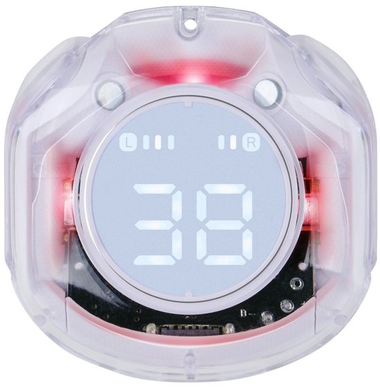 Grundig Earbuds TWS Transp. White – Kabellose In-Ear-Kopfhörer mit Bluetooth 5.4 – Hi-Res-Audio – Smartcase mit digitaler Akkustandsanzeige – Verschiedene Ohrstöpsel – Transparent/Weiß