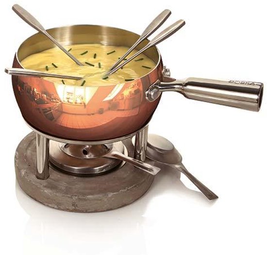 Boska Fondue Set Kupfer - Käsefondue - für 1300 Gramm Käse - 1,7 L