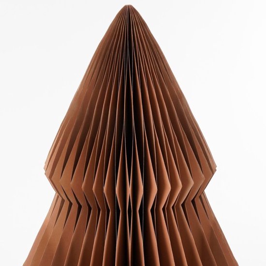 Mica Decorations Papier-Weihnachtsbaum – Zusammenklappbarer künstlicher Weihnachtsbaum – H 152 x Ø 104 cm – Weihnachtsdekoration – FSC Mix – Braun