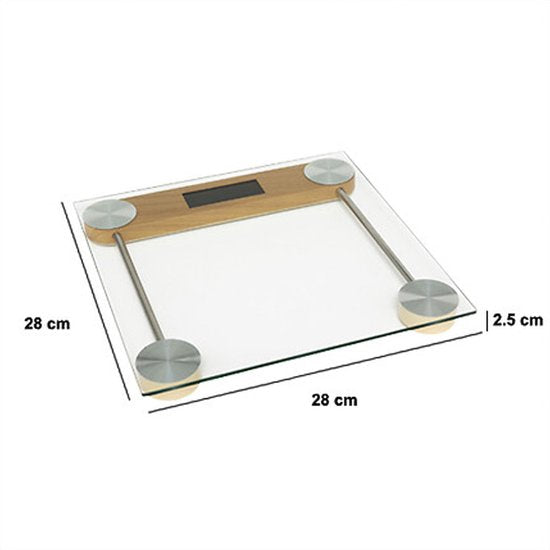5Five Personenwaage – transparent – Glas – 28 x 28 cm – Waagen