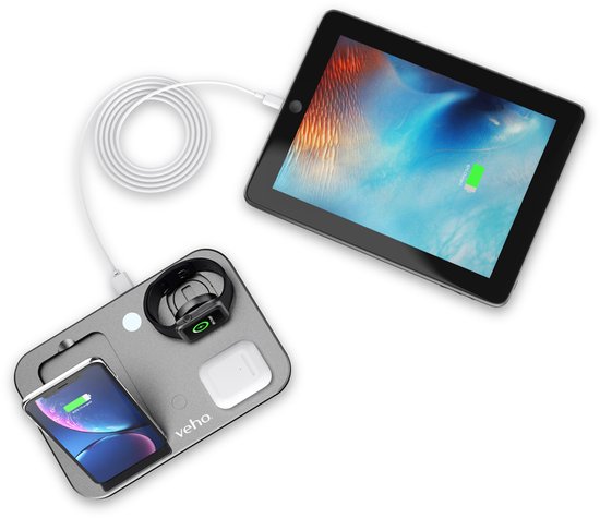 Veho DS-7 kabellose Ladestation mit LED-Nachtlicht