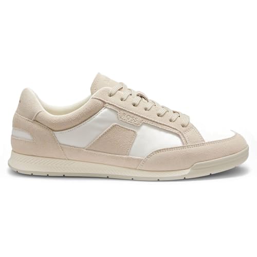 BOSS Nitan Sneaker Größe 6 – Herren – Leder/Textil – Open Beige