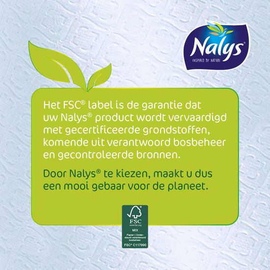 Nalys Soft Weißes Toilettenpapier - 2 Lagen - 96 Rollen