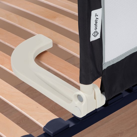 Safety 1st Tragbares, zusammenklappbares Bettgitter – Dunkelgrau mit Netzstruktur