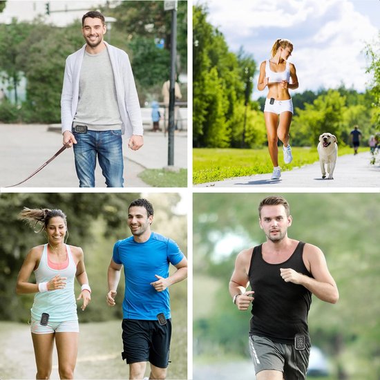 Proskill Schrittzähler mit Clip - Einfacher Aktivitäts-Tracker - Hosentasche - Geeignet für Frauen, Männer & Kinder - Wandern & Fitness
