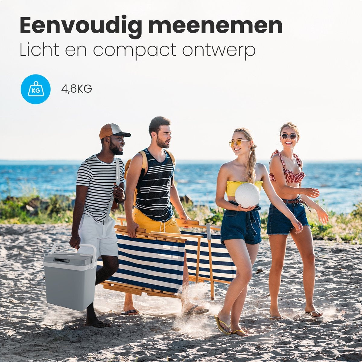 Auronic Electric Kühlbox - Kühlbox - 25L - 12V und 240V - Grau