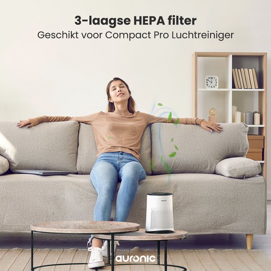 Auronic HEPA13 Filter Compact Pro - Kohlefilter - Geeignet für AU1003291 + AU1003292