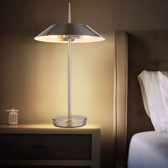 Tischlampe – Stahl – BRENLOR – Metall – Ø 30 cm – E27 – 21032N – Globo