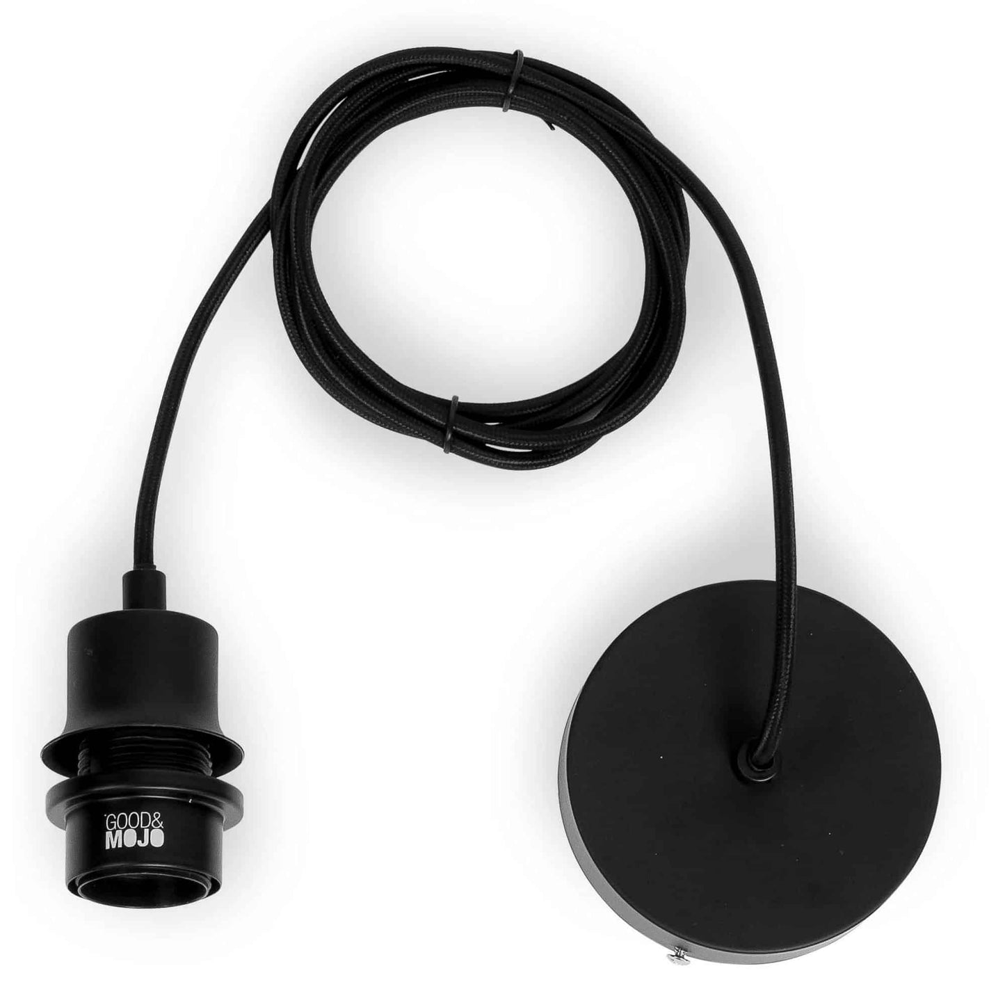 Good&Mojo Hängeleuchte Borabora - Ø70cm - Rattan - Schwarz