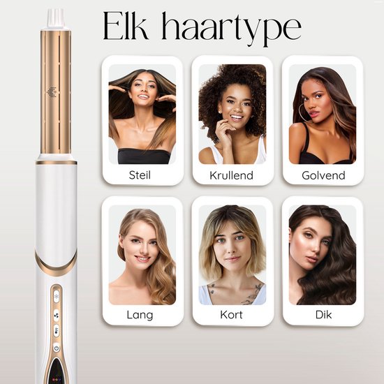 Sansbeauté® 7-in-1 Airstyler - Multistyler - Föhnbürste für kurzes Haar - Hairstyler - Föhnbürste - Wärmebürste - Lockenbürste - Lockenstab - Stylingbürste - Coldshot - Drehbares Kabel