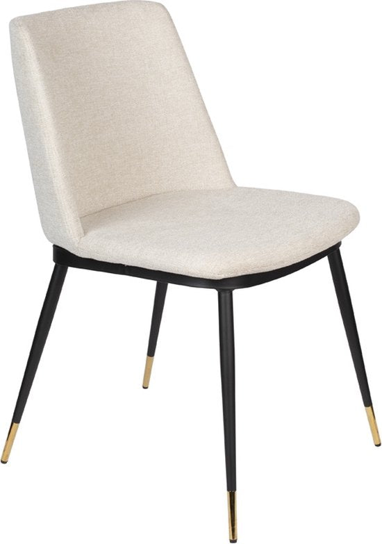 Esszimmerstuhl Beige Stoff - 63x49.6x80cm - Lionel - Giga Meubel