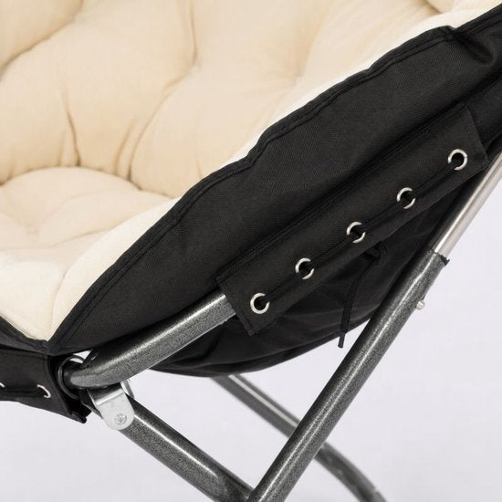Moon Chair, zusammenklappbar – Campingstuhl – Liegestuhl – Verstellbar – Gepolsterter Klappstuhl