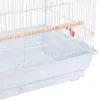 Yaheetech Vogelkäfig - 46x35x104,5 cm - Dachöffnung - Weiß Hellblau