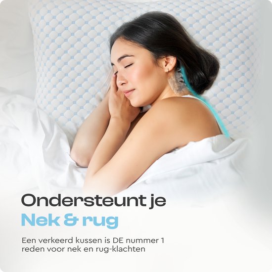 Sleeptime Pillow - Nachfüllbares Kissen - Geeignet für alle Schlafpositionen - Kühlende Technologie - Reduziert Nackenschmerzen