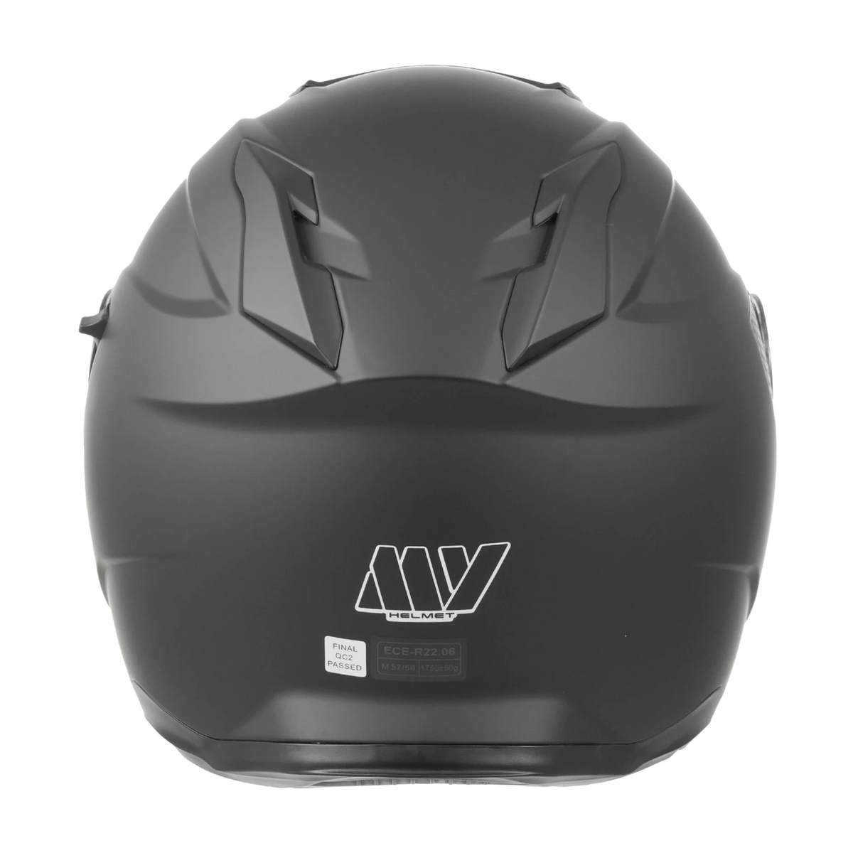 MY Flip-Up-System-Motorradhelm – ECE 22.06-zertifiziert – Größe M – Mattschwarz und Silber – ABS