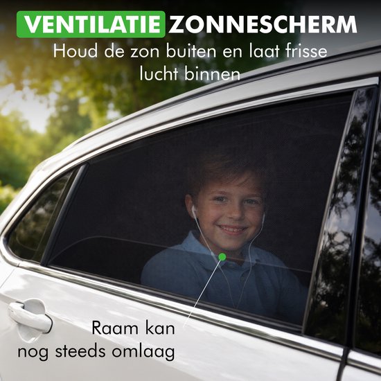 Travelhawk Sunshade Car Baby - 2 Stück - Sonnenschirm Auto - UV-Schutz für Baby und Kind - Sonnenschirm Seitenfenster - Schwarz