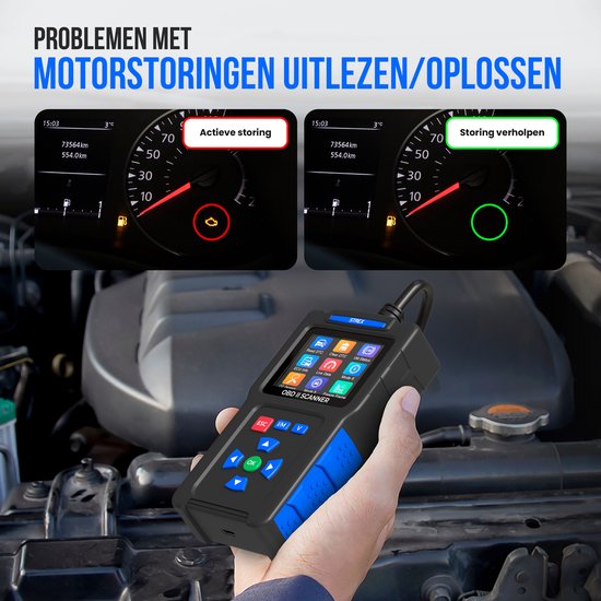 Strex OBD2 Scanner - OBD - Autoauslesung - Fehlerbeseitigung - NL Sprache - Autoscanner - Diagnosegeräte für Autos - Motorfehler