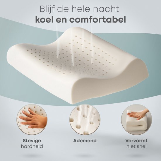 CozySense® Kopfkissen - Orthopädisches Kopfkissen - Ergonomisches Kopfkissen - Memory Foam Schlafkissen - Inkl. Kissenbezug & Tragetasche - Feste Festigkeit - für Seiten-, Bauch- und Rückenschläfer