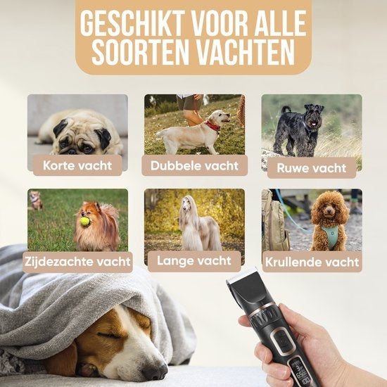 Strex - Schermaschine - Kabellos - für Hund & Katze - mit LED Display - Schwarz