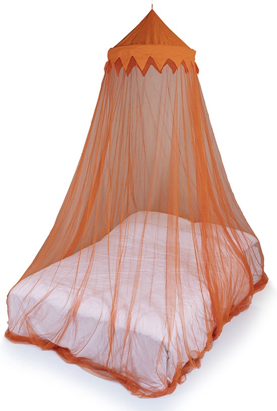 Deconet Moskitonetz - Marrakech- Oberer Ring 65cm x 1250cm Umfang- ORANGE 1-2pers