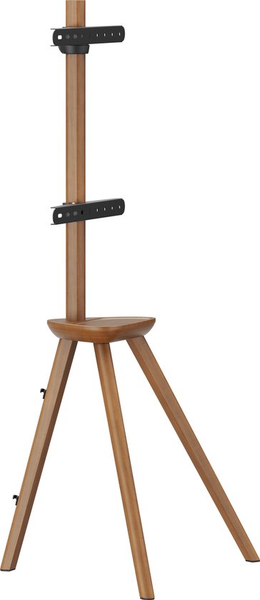 VDD TV-Ständer - Bodenständer - Studio-Stativ - Staffelei Design - bis zu 65 Zoll - Braun