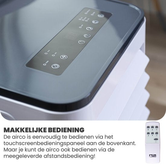 TechnoLife TL-7002 Mobiles Klimagerät - Klimatisierung - 7000 BTU - Weiß/Schwarz