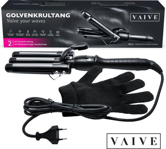 VAIVE - Professional Waffeleisen 25mm - Signature Curls Edition - Waver - Wellen-Lockenstab - Wellen-Lockenstab - Beach Waves