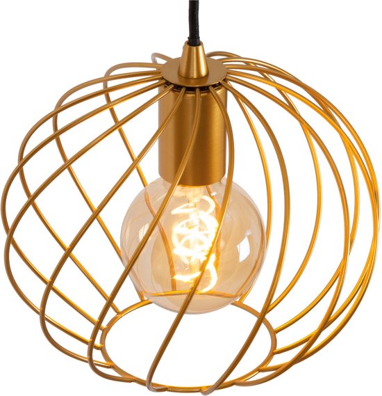 Lucide DANZA – Hängeleuchte – Ø 50 cm – 3xE27 – Mattgold / Messing