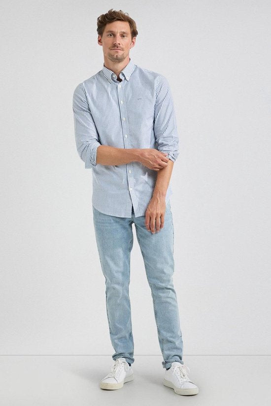 McGregor Hemd Oxford Streifen Blau - Größe XL - Männer - Hemden Casual