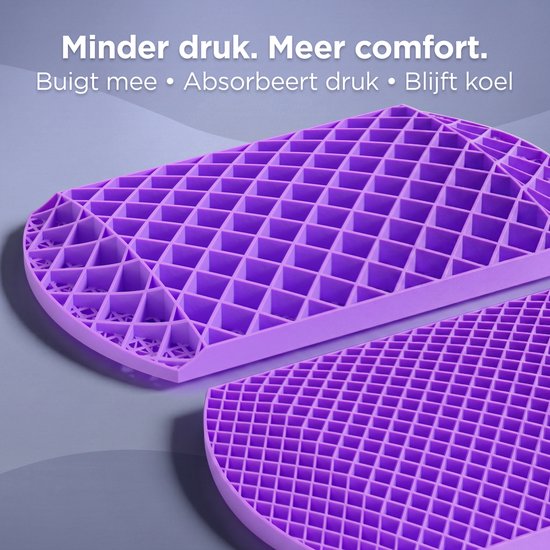 CozySense® Rückenstütze - Ergonomisches Rückenkissen mit Gelstruktur - Unterer Rücken - Druckreduzierende Lendenwirbelstütze für Auto, Büro und Zuhause - Atmungsaktiv, kühlend und rutschhemmend