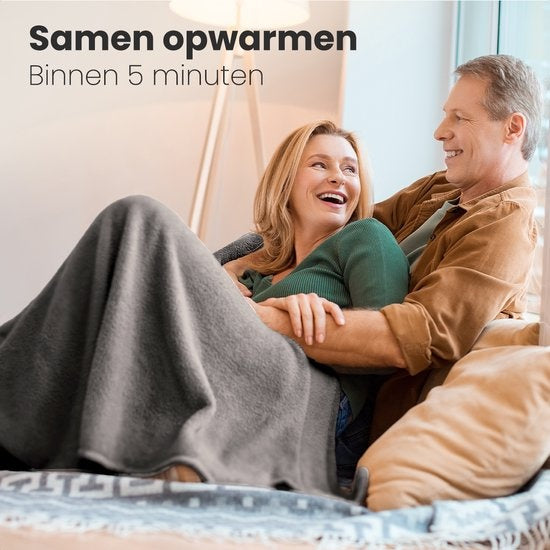 Auronic Electric Blanket - Wärmedecke - 9 Wärmestufen - 2 Personen - 200x150 - Grau