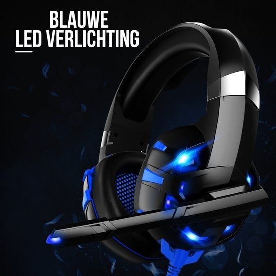 Strex - Gaming Headset mit Mikrofon Blau - PC + PS4 + PS5 + Xbox One + Xbox Serie