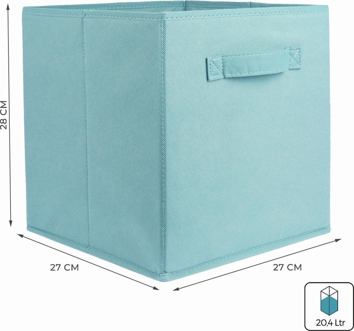 LifeGoods Kleiderschrank-Organisatoren - 6 Stück - 20L - Textil - Blau