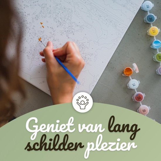 Rubye® Malen nach Zahlen Erwachsene - Boot auf dem See - 40x50cm