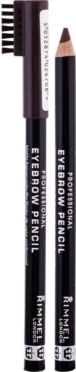 Rimmel London Professional Augenbrauenstift – 001 Dark Brown – 1 g – mit Kamm – wischfest
