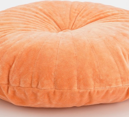 In The Mood Collection Baron Dekoratives Kissen - H10 x Ø45 cm - Baumwolle - Orange