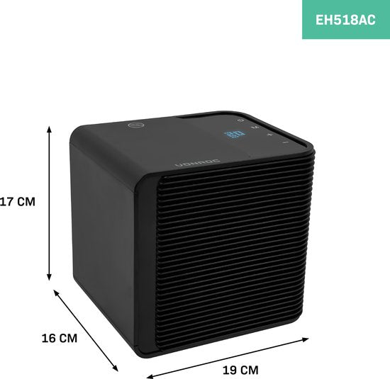 VONROC Elektroheizung - Heizlüfter - 1000W/2000W - Keramik - 3 Einstellungen - LED-Anzeige - Thermostat und Timer - 20m2