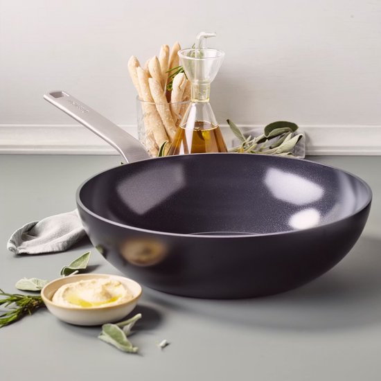 Greenpan Evolution Eco Bratpfanne - Mit keramischer Antihaftbeschichtung - PFAS-frei - 20 cm - Schwarz